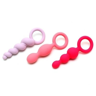 Booty Call (Set of 3) - Pink, Purple & Red. Perky Parlor.