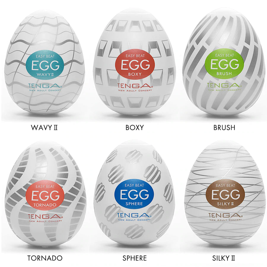 EGG - Male Masturbator - Variety 6 Pack. PerkyParlor.com