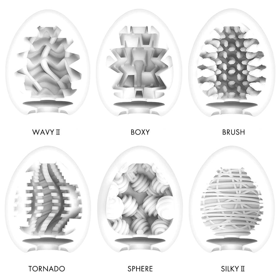 EGG - Male Masturbator - Variety 6 Pack. PerkyParlor.com